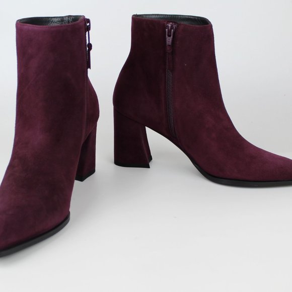 NEW Stuart Weitzman Suede Ankle Boots - Block Heel for Fall Work or Weekend - Picture 12 of 14
